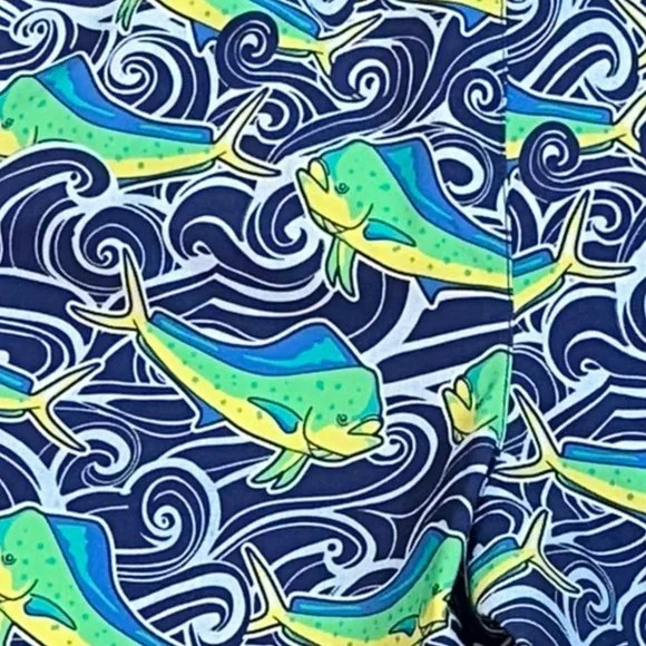 Men's Vineyard Vines Dolphin Fish Wave Laser Cut Board Shorts Style 1M0405 SZ 28 - Picture 4 of 7